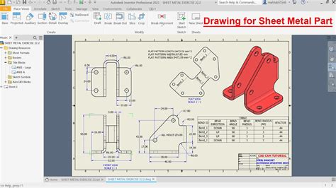 sheet metal drawing in inventor